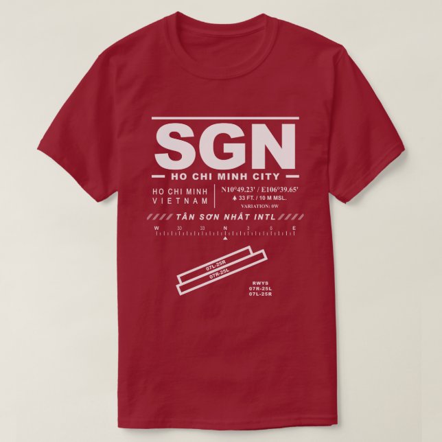 Tan Son Nhat  International Airport SGN T-Shirt (Design Front)