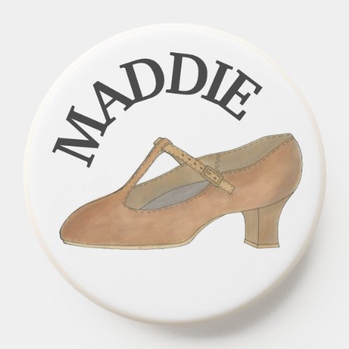 Tan T_Strap Character Musical Theatre Dance Shoe PopSocket