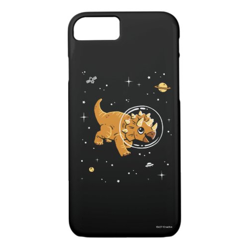 Tan Triceratops Dinos In Space iPhone 87 Case