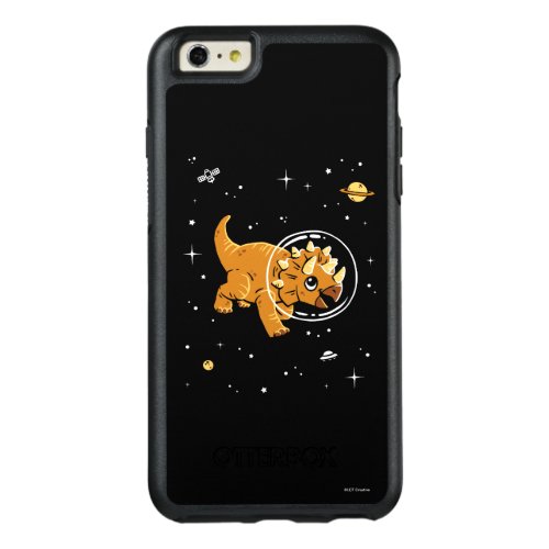 Tan Triceratops Dinos In Space OtterBox iPhone 66s Plus Case