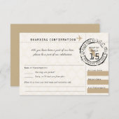 Tan Wedding RSVP Boarding Pass to Mexico (Front/Back)