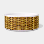 Tan Wicker Look Pet Bowl<br><div class="desc">Spice up your pet's life with this Tan Wicker look  design bowl.</div>