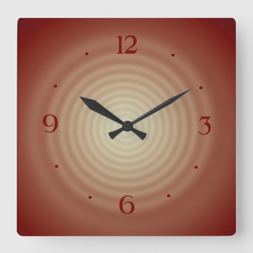 Tan with  Lemon Swirl CenterWall Clock