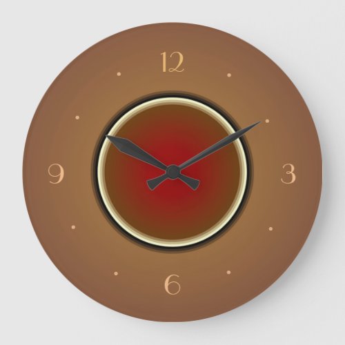 Tan with Red CentreSimplistic Wall Clocks