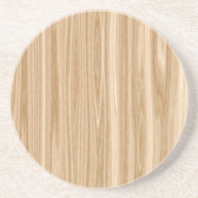 Tan Wood Grain Coaster (Front)
