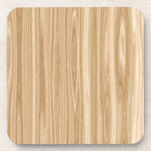 Tan Wood Grain Drink Coaster