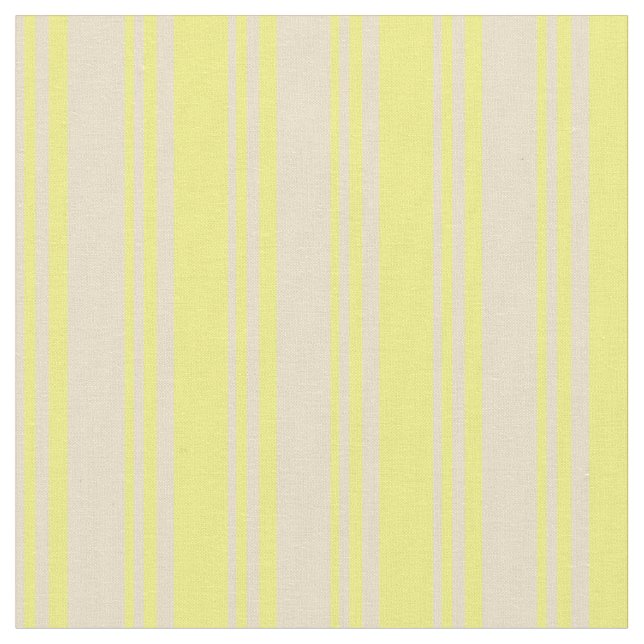 Tan & Yellow Colored Striped Pattern Fabric (Close Up)
