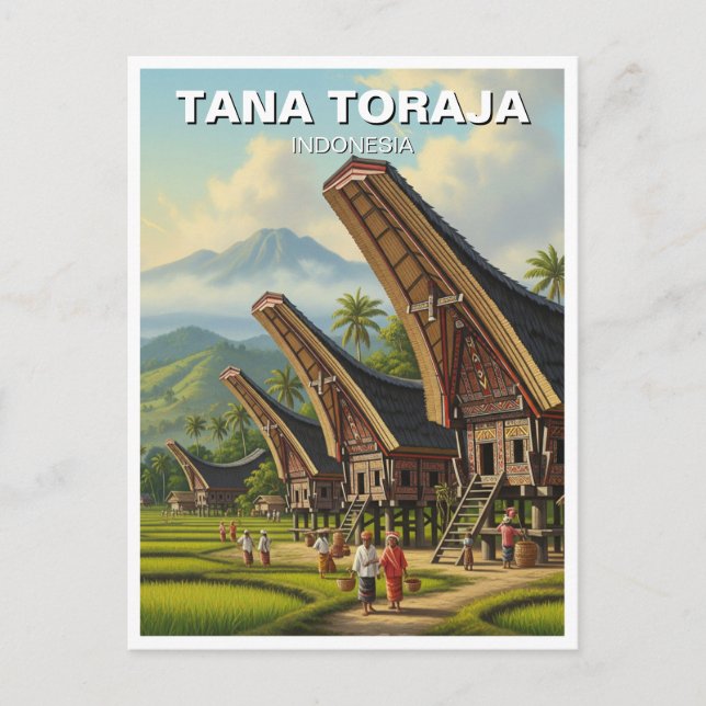 Tana Toraja Indonesia Travel Postcard (Front)