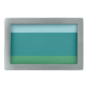 Tanager Turquoise, Teal Blue and Kelly Green Horiz Belt Buckle
