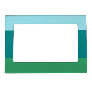 Tanager Turquoise, Teal Blue and Kelly Green Horiz Magnetic Frame