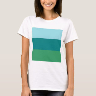 Tanager Turquoise, Teal Blue and Kelly Green Horiz T-Shirt