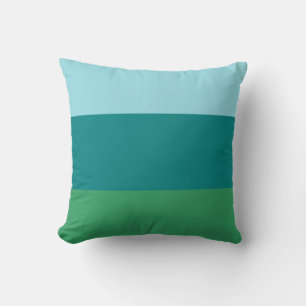 Tanager Turquoise, Teal Blue and Kelly Green Horiz Throw Pillow