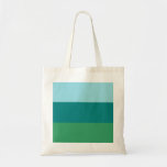Tanager Turquoise, Teal Blue and Kelly Green Horiz Tote Bag