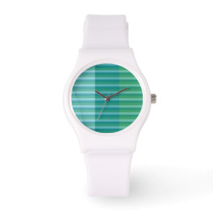 Tanager Turquoise, Teal Blue and Kelly Green Line Watch