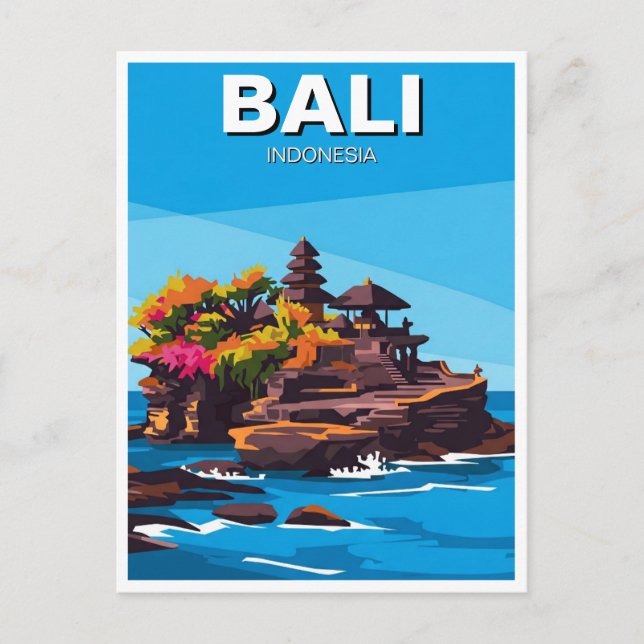 Tanah Lot Bali Indonesia Travel Abstract Postcard (Front)