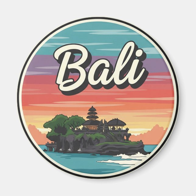 Tanah Lot Bali Indonesia Travel Magnet (Front)