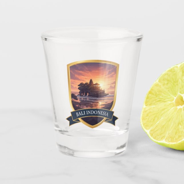 Tanah Lot Bali Indonesia Travel Shot Glass (Front)