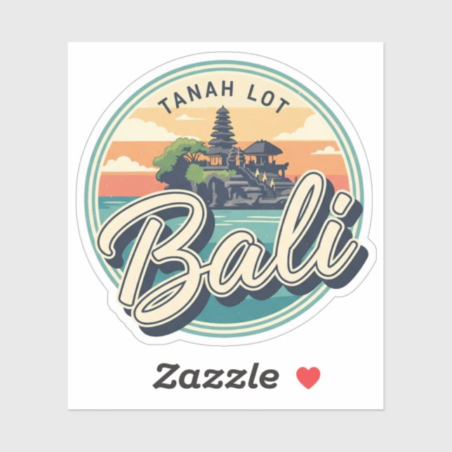 Tanah Lot Bali Indonesia Travel Sticker (Sheet)