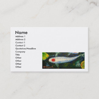 Tancho Kohaku Koi Business Cards