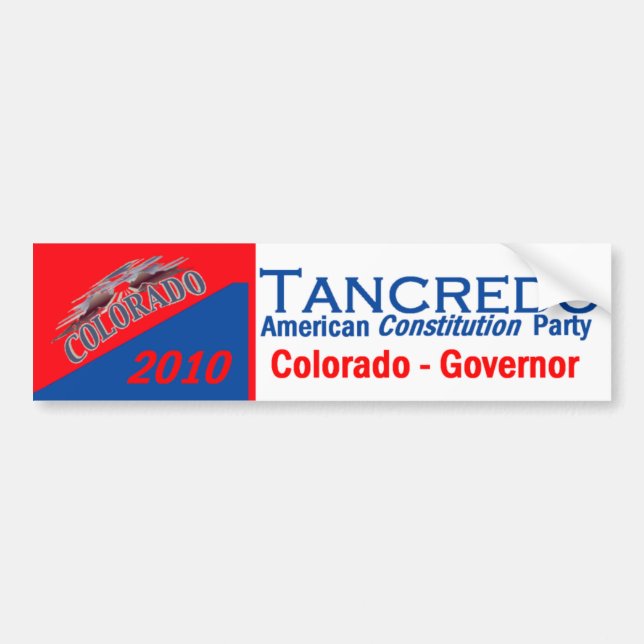 TANCREDO 2010 Bumper Sticker (Front)