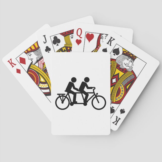Tandem Bicycle bike Poker Cards (Back)