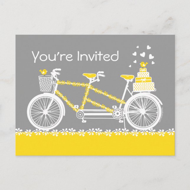 Tandem Bicycle Custom Doran Postcards (Front)