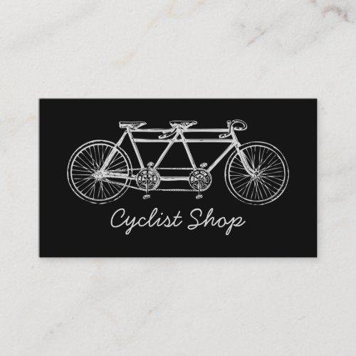 Tandem Bicycle Cycling Bicyclist Business Card