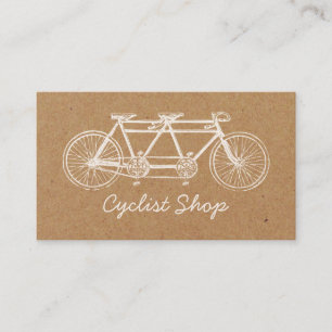 Tandem Bicycle, Cycling, Kraft Bicyclist Business Card