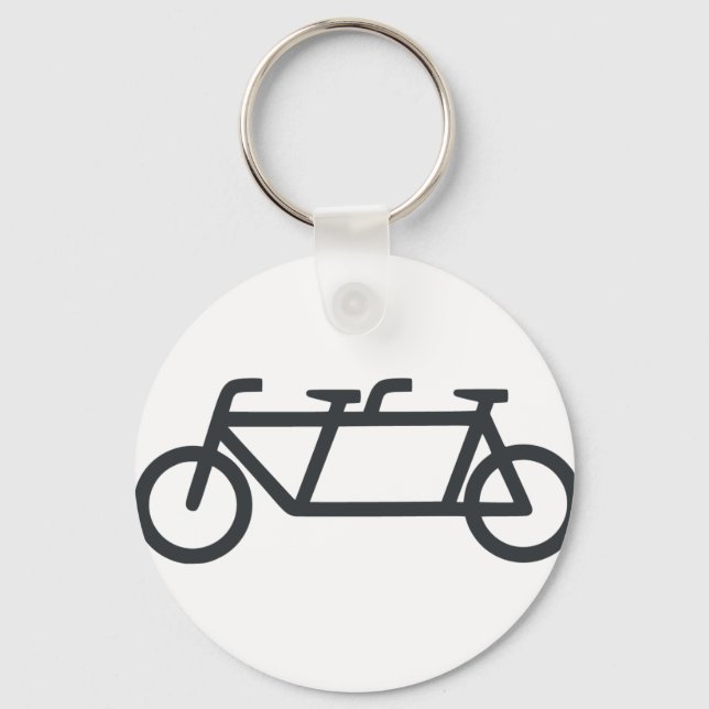 Tandem Bicycle Keychain (Front)