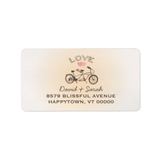 Tandem Bicycle Love Label