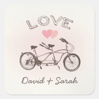 Tandem Bicycle Love Sticker