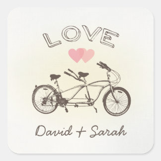 Tandem Bicycle Love Sticker