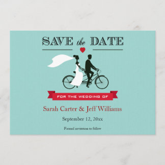 Tandem Bicycle Save the Date Cards