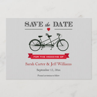 Tandem Bicycle Save the Date Cards