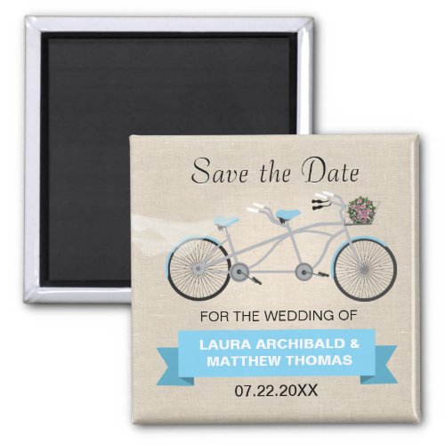 Tandem Bicycle Save the Date Magnet