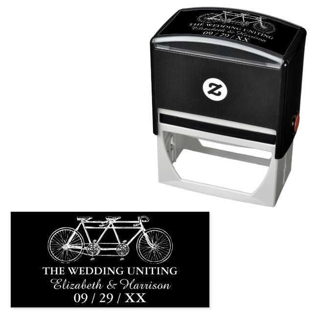 Tandem Bicycle Self-inking Stamp (In Situ)