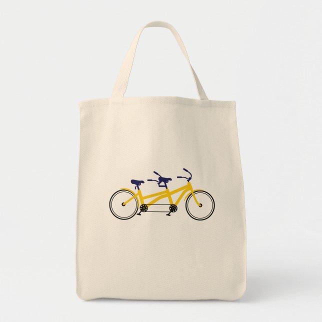 Tandem Bicycle Tote Bag (Front)