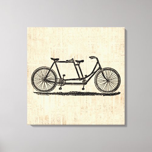 Tandem Bicycle Two Person Bicycle Antique Bike Canvas Print