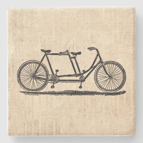 Tandem Bicycle Two Person Bicycle Antique Bike Stone Coaster