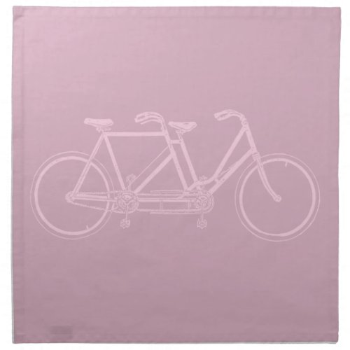 Tandem Bicycle Two Seat Bike Art CUSTOM COLOR Cloth Napkin