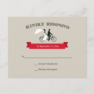 Tandem Bicycle Vintage Wedding RSVP