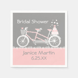 Tandem Bicycle Wedding Napkins
