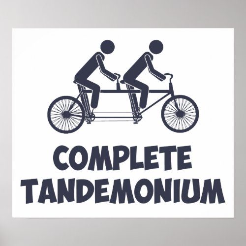 Tandem Bike Complete Tandemonium Poster