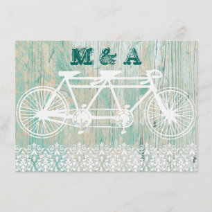 Tandem bike, WEDDING invitation