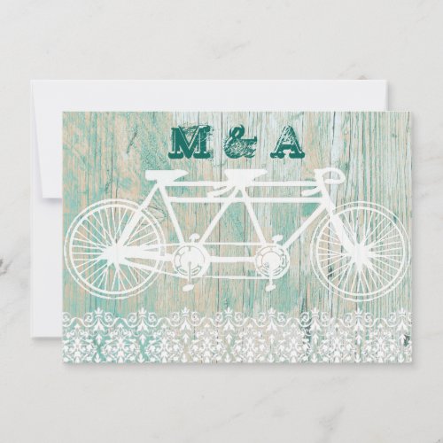 Tandem bike WEDDING invitation