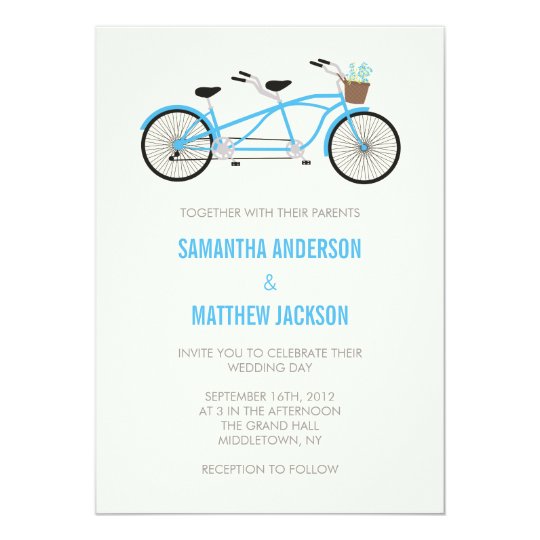 Tandem Bike Wedding Invitations 8