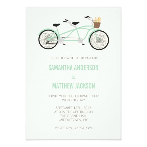 Tandem Bike Wedding Invitations 3