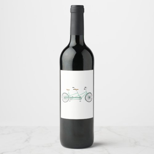 Tandem Bike Wine Label