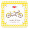 Tandem Bike (Yellow Chevron) Favor Sticker