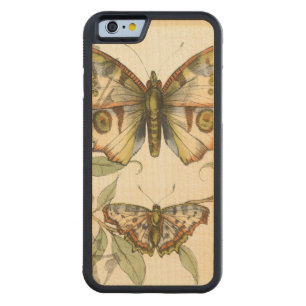 Tandem Butterflies Over Green Leaves Carved Maple iPhone 6 Bumper Case